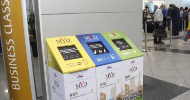 В аэропорту Алматы установили эко-урны